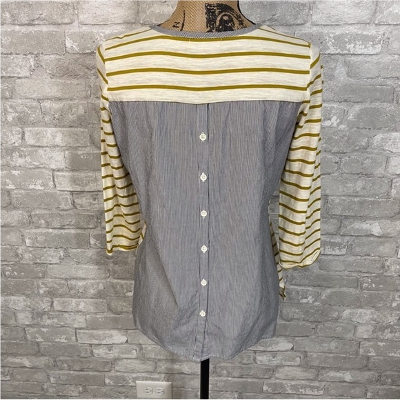 Downeast Striped Button Back Top - Picture 2 of 4
